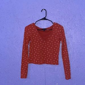 Floral scoop long sleeve